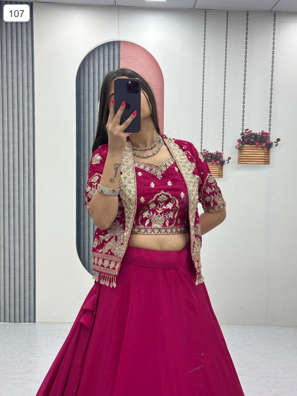 Designer Lehenga Choli with Embroidered Jacket for Women